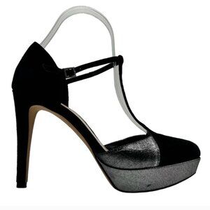 Vince Camuto Aikido Silver/Black Platform Heels